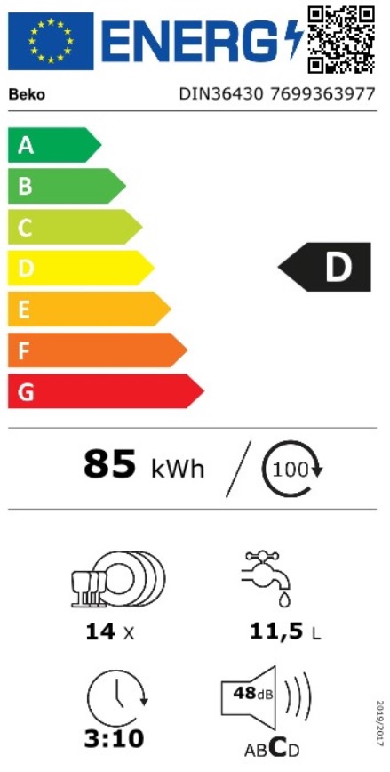 Indaplovė Beko DIN36430