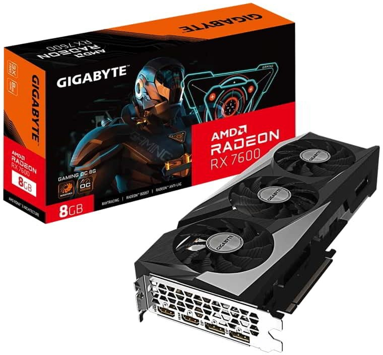 Gigabyte Radeon RX 7600 Gaming OC 8GB DDR6