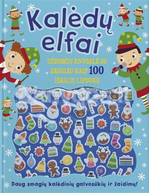 Kalėdų elfai. Užduočių knygelė su daugiau kaip 100 iškilių lipdukų