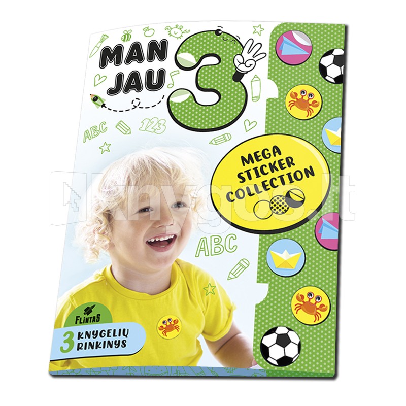 Man jau 3! Mega stickers collection (3 knygelių rinkinys)
