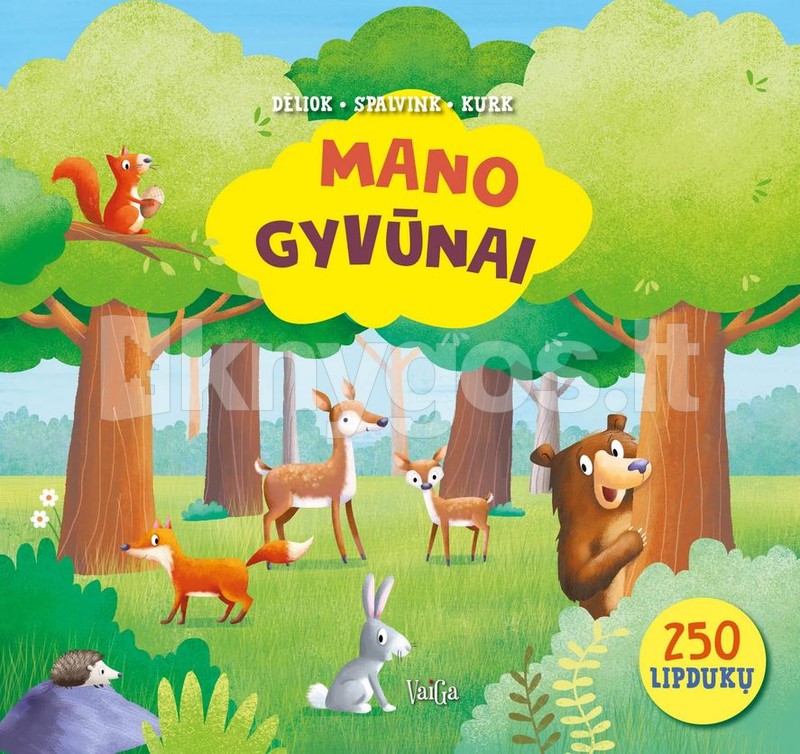 Mano gyvūnai. Dėliok, spalvink, kurk