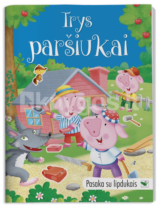 Pasaka su lipdukais. Trys paršiukai