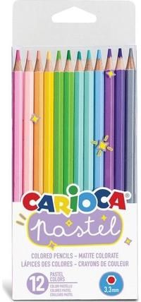 Spalvoti pieštukai CARIOCA PASTEL, 12 spalvų