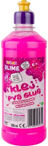 Gleivių gamybos klijai TUBAN PVA Glitter Pink - 500 ml