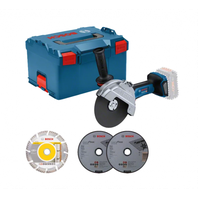 BOSCH GWS 18V-180 P kampinis šlifuoklis SOLO L-Boxx