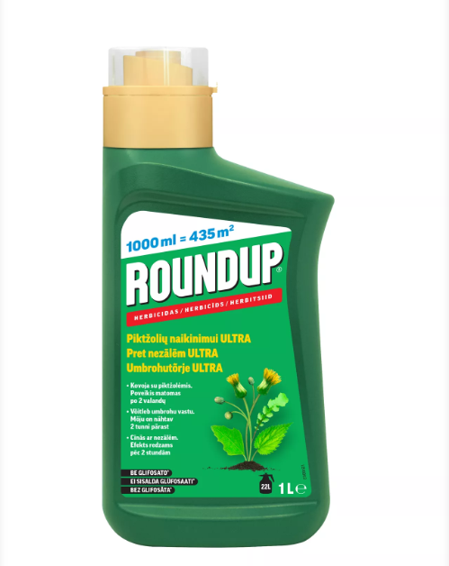 Priemonė piktžolių naikinimui ROUNDUP Ultra, 1 l.