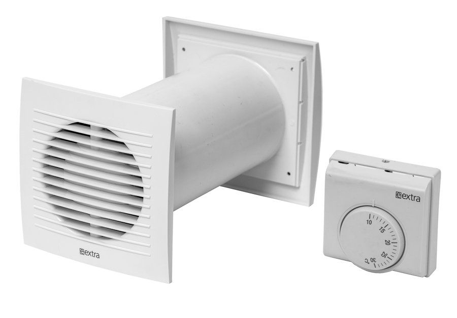 Vėdinimo įrenginys EUROPLAST, d125 mm su termostatu, SPKT125