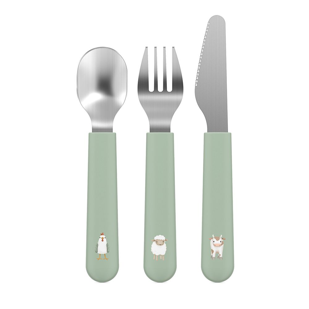 Mepal 3 dalių vaikiškų stalo įrankių rinkinys 'Little Farm'