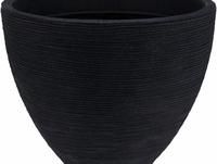 Plastikinis lauko vazonas, juodos sp., 40 x 40 x 31 cm.