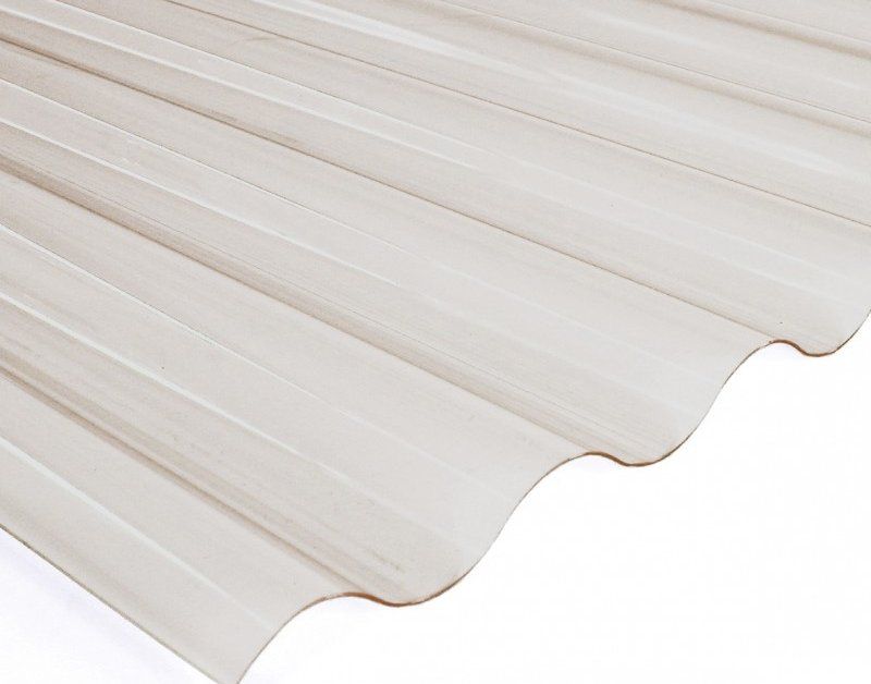 Profiliuota plokštė OMBRE , sinusinė, matmenys 0,7x900x3000 mm, bronzos spalva,  PVC lakštai skirti