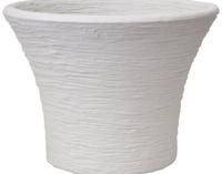 Plastikinis lauko vazonas cm.RO, 40 cm., baltas sp.