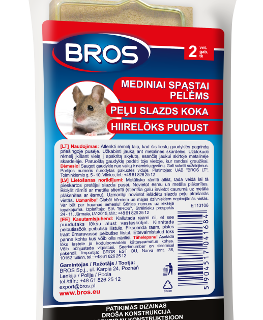 Mediniai spąstai pelėms BROS