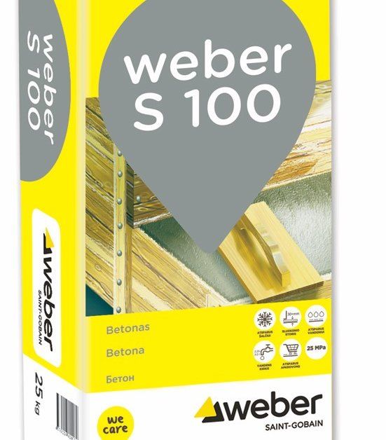 Sausas betonas WEBER S-100, 25kg, 1011104