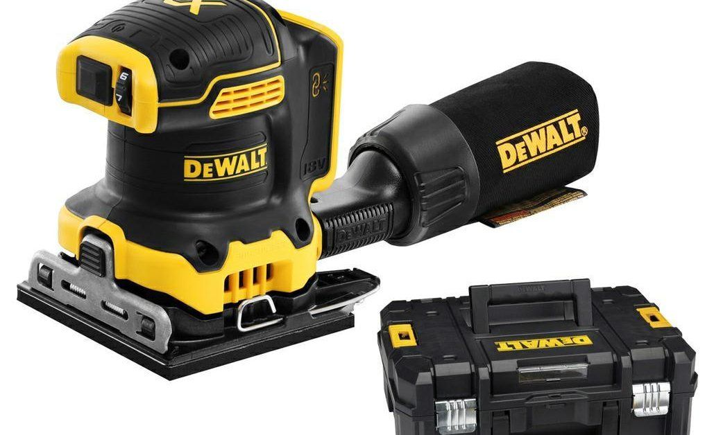 Akumuliatorinis vibracinis šlifuoklis DEWALT DCW200NT-XJ, 140x115 18 V, be akumuliatorių ir krovikli