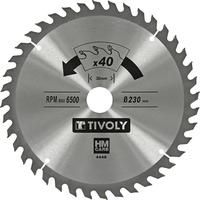 Pjovimo diskas medienai Tivoly XT50514004448; 230x1,8x30 mm; Z40