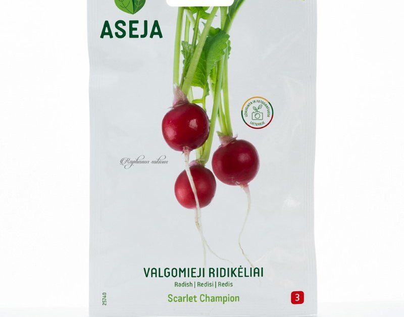 Daržovių sėklos, valgomieji ridikėliai Scarlet Champion, ASEJA, 5gr, 25740(3)
