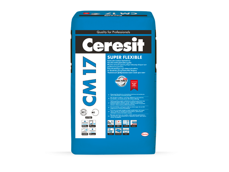 Plytelių klijai CERESIT CM17 SUPER FLEXIBLE