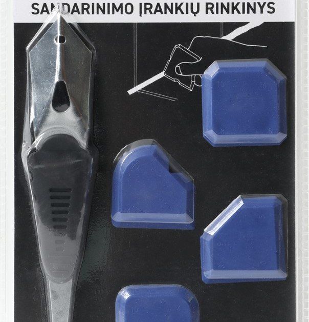 Sandarinimo įrankių rinkinys FOME FLEX Caulking Tool Set, rinkinyje 5 mentelės ir peilis