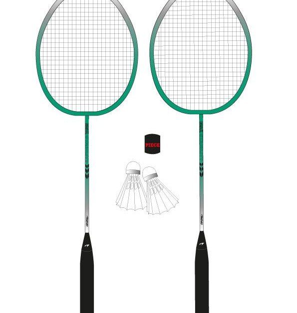 Badmintono rinkinys AVENTO 46BK, 2 raketės+2 skrajukės+ dėklas