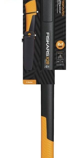 Kirvis skaldiklis FISKARS X28, rinkinys su universaliu peiliu