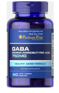 GABA (Gamma Aminobutyric Acid) 750 mg