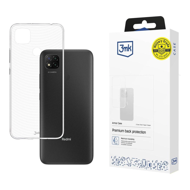 3mk Armor Case skirtas Xiaomi Redmi 9C - skaidrus