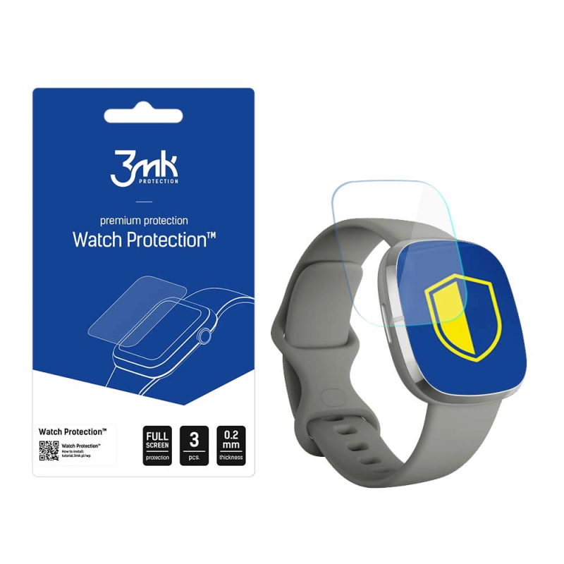 3mk Watch Protection ARC išmaniojo laikrodžio ekrano apsauga, skirta Fitbit Sense