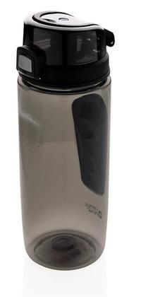 Gertuvė SWISS PEAK, 700ml, su užrakinamu dangteliu, permatomas juodos sp. tritano plastikas