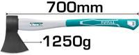 Kirvis TOTAL THT7812506, svoris 1250 g, 700 mm stiklo pluošto rankena
