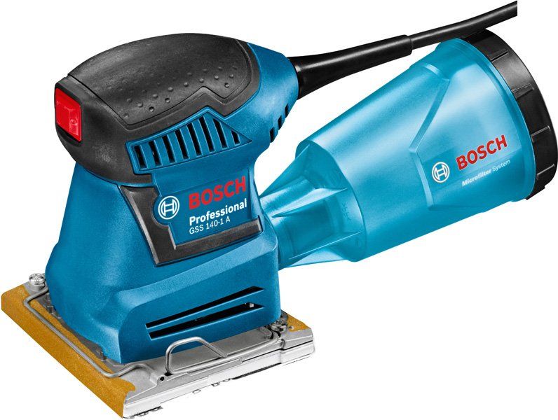 Elektrinis vibracinis šlifuoklis BOSCH Professional GSS, 140-1 A, galia 180 W, padas 101x113 mm, 060