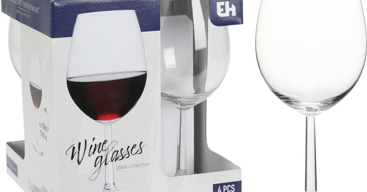 Vyno taurių rinkinys, 580 ml, 4 vnt.