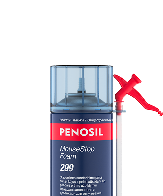Sandarinimo putos PENOSIL Mousestop Foam 299, šiaudelinės, 365 ml, su kenkėjus ir peles atbaidančiai