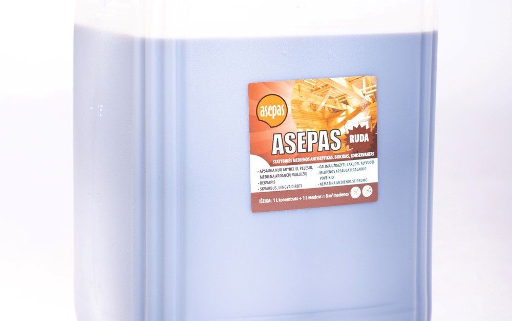 Medienos antiseptikas ASEPAS, rudas, 20 l