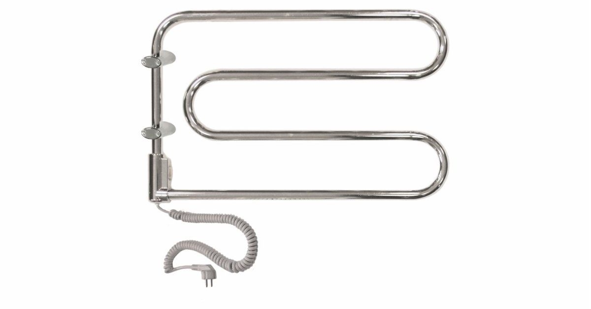 Rankšluosčių džiovintuvas-gyvatukas WELLMER Angis, Elektrinis, matmenys 34 x 54 cm, 2 bangų, nerūdij