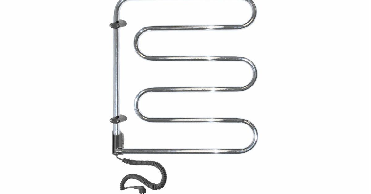 Rankšluosčių džiovintuvas-gyvatukas WELLMER Angis, elektrinis, matmenys 56 x 52 cm, 3 bangų, nerūdij