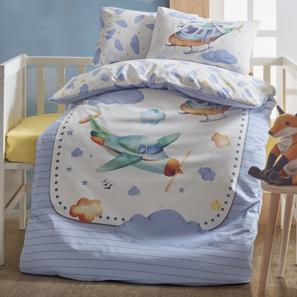 Cotton Box ‘Lėktuvas‘ Patalynės komplektas kūdikiams
