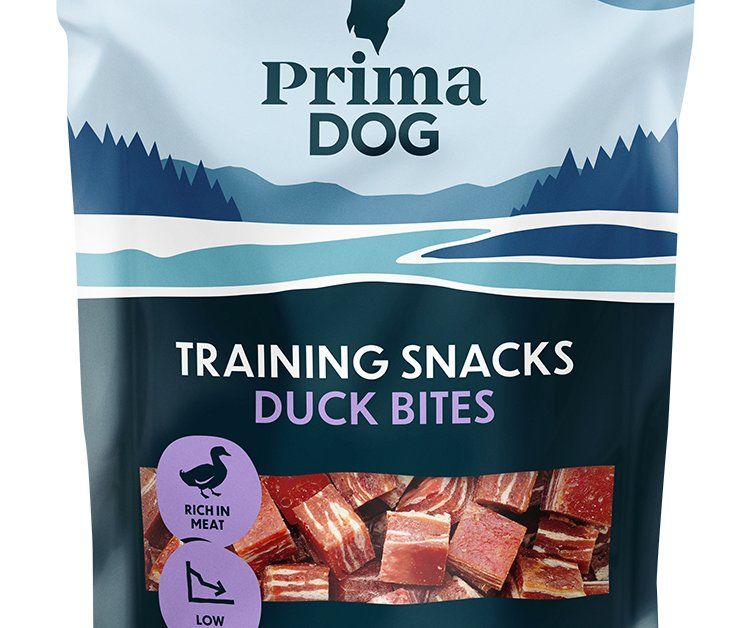 Skanėstas šunims PRIMADOG, antienos kąsneliai, treniravimui, 50g