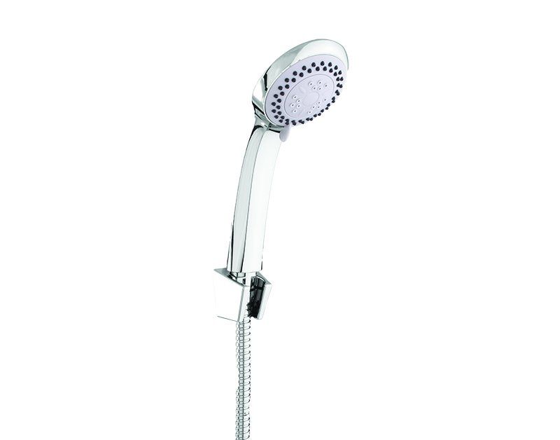 Dušo komplektas RUBINETA Delta, Komplekte: dušo galvutė Delta, dušo žarna Con/Imp, galvutės laikikli