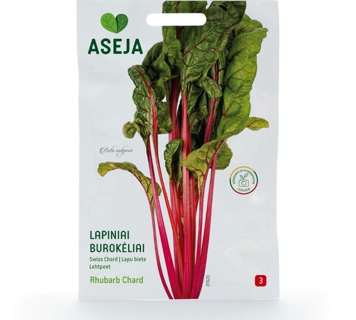 Lapiniai burokėliai ASEJA Rhubarb Chard, 1,5 g, 27620(3)