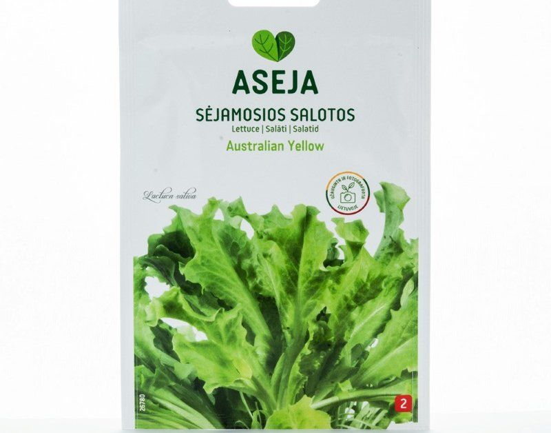 Daržovių sėklos, sėjamosios Salotos Australian Yellow, ASEJA, 1,5gr, 26780(2)
