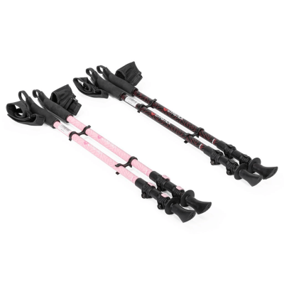 Teleskopinės šiaurietiško ėjimo lazdos Gymstick Telescopic Walker (Spalva: Juoda)