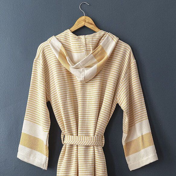 Issimo 'Suny Yellow' Medvilnės ir bambuko moteriškas chalatas - XXL/XXXL