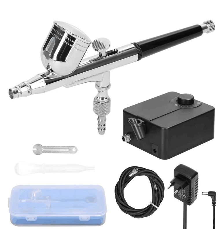 Aerografas su kompresorium | automatinis | 12V | 12L/min (AB12A)