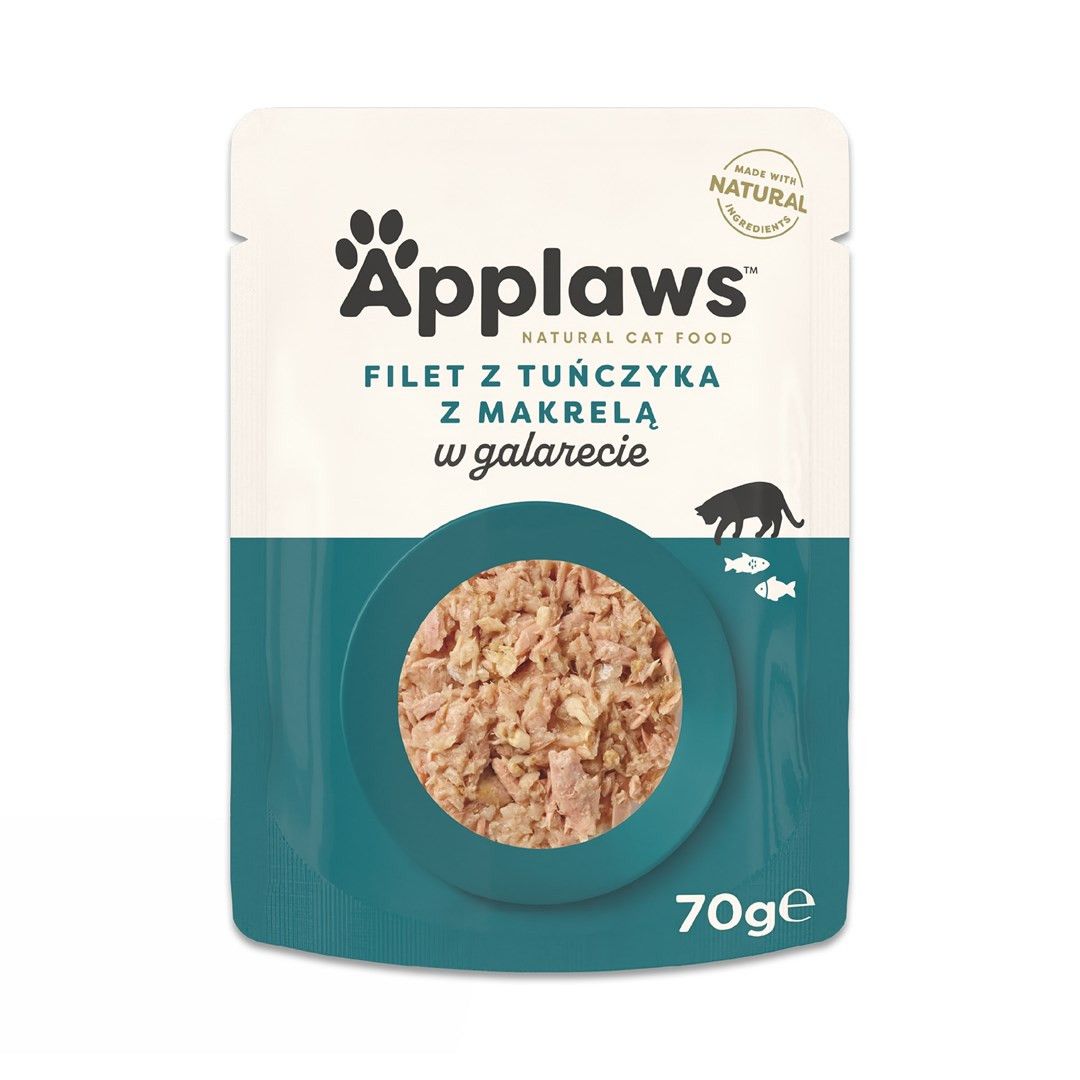 APPLAWS Tuno filė su skumbre želė - šlapias kačių maistas - 70g