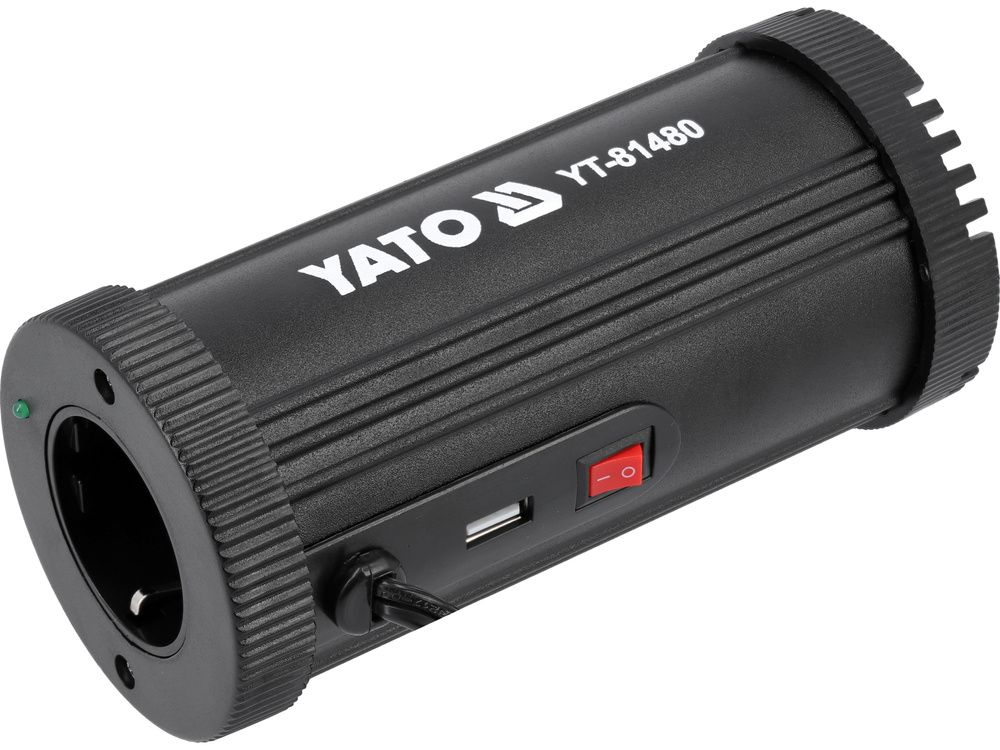 Automobilinis įtampos inverteris | 12V/230V 150W (YT-81480)