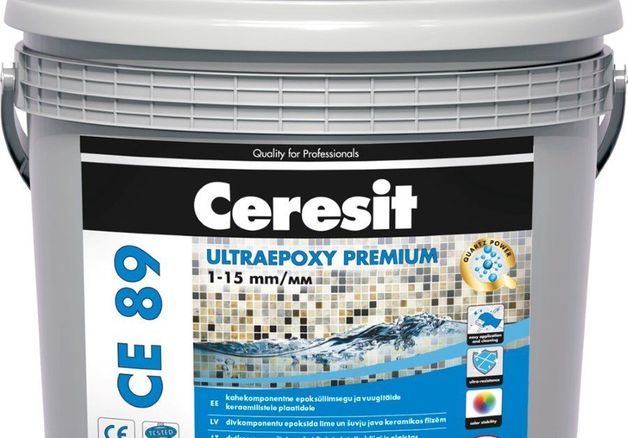 Plytelių tarpų glaistas CERESIT CE89, ULTRAEPOXY PREMIUM Concrete Gray 809, 2,5kg