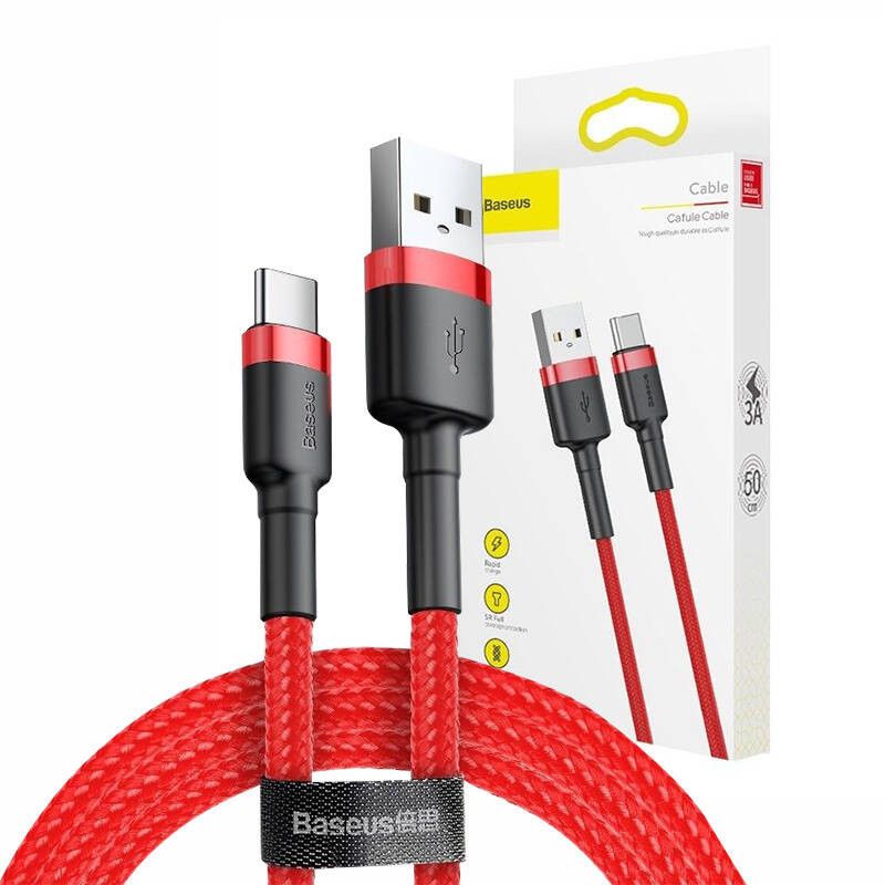 Baseus Cafule laidas USB-C 2A 2m (raudonas)