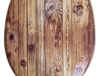 Klozeto dangtis RIDDER Chalet, 44,9 x 37,1 x 5 cm, rudos spl., lėtai nusileidžiantis, duroplastas, 0