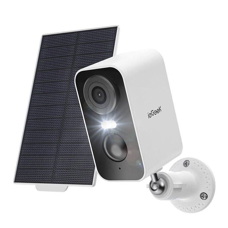 Belaidė 3MP WiFi lauko kamera ieGeek ZS-GX3S, balta, su saulės baterija
