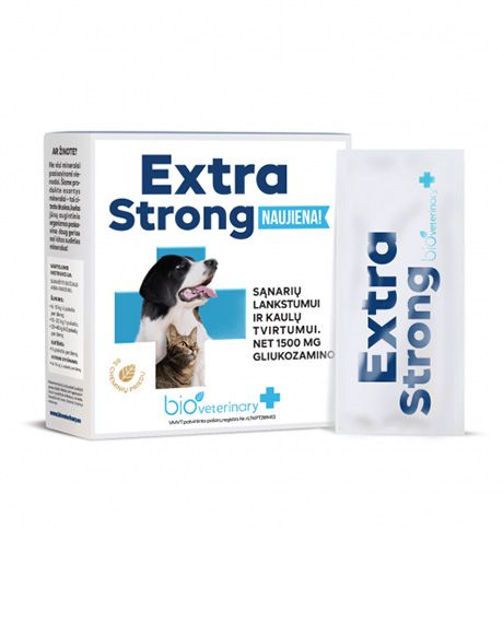 Bioveterinary Extra Strong papildai šunims ir katėms sąnariams, N28